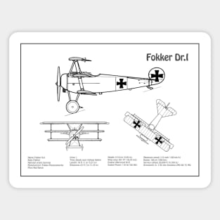 Fokker Dr.I Red Baron aka Manfred von Richthofen Dr.1 airplane - BD Magnet